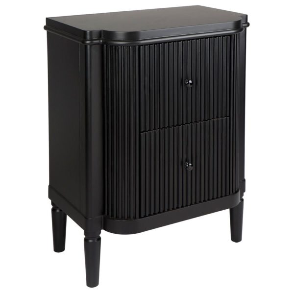 Arielle Black Bedside Table Draw 2