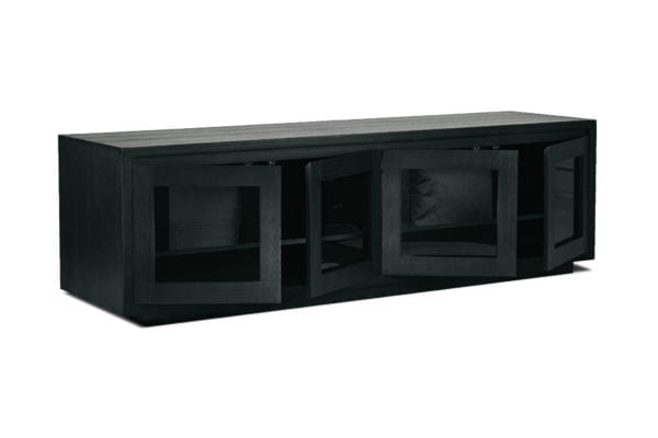 Austin Glass TV Entertainment Unit Storage Custom Size Timber 3