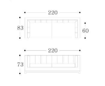 PANEL - 3 seater Technical Drawing