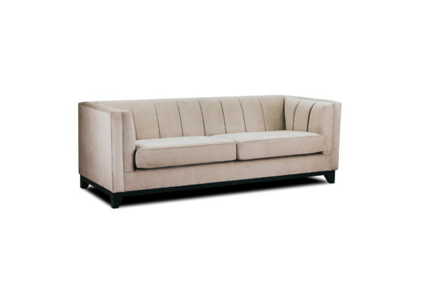 Panel 3 Seater Sofa Lounge Custom Upholstered Designer Fabric 2