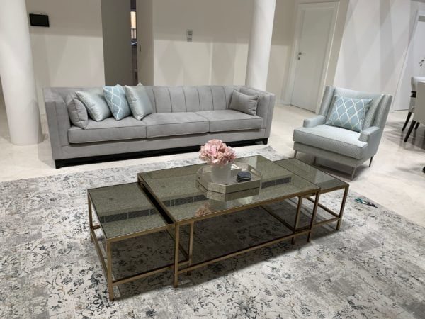 Panel Sofa Lounge Custom Upholstered Designer Fabric 6