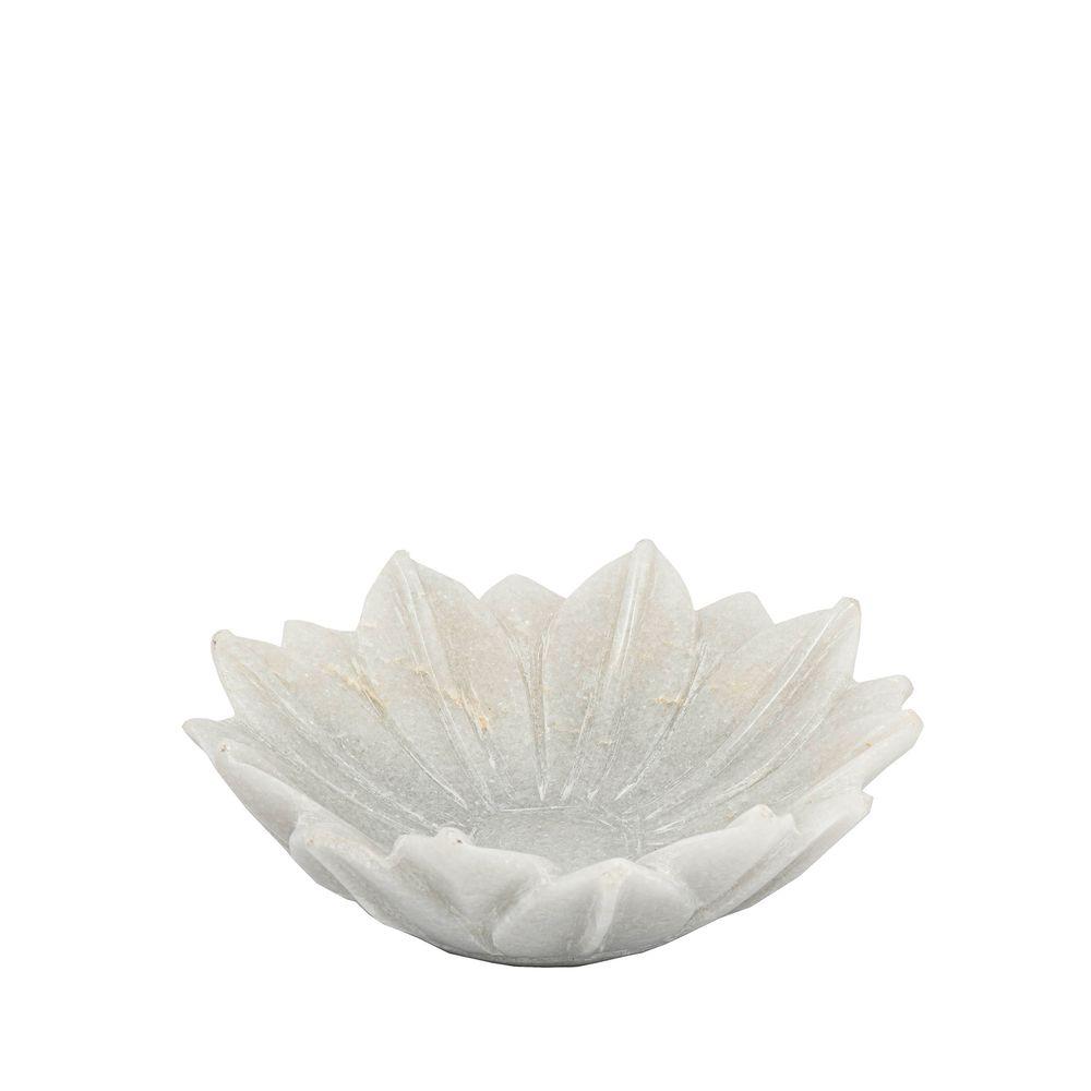 Lotus Dish White Marble Accessories Homeware 1