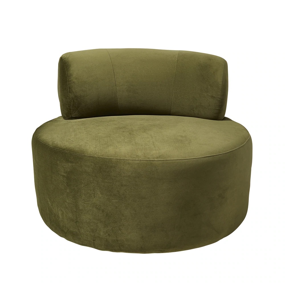 Regis Swivel Moss Green Occasional Chair 1