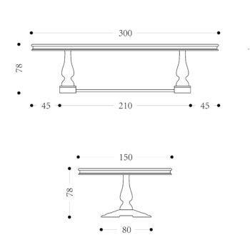 PROVINCIAL - 3000mm x 1500mm Dining Table