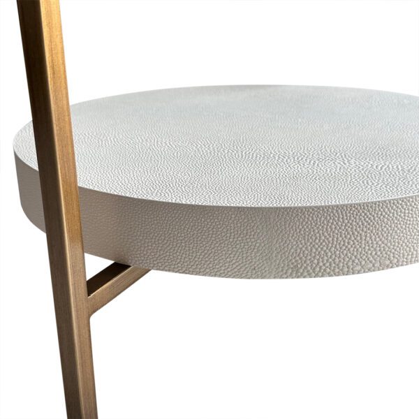 Jean Side Table with Brass and shagreen 4