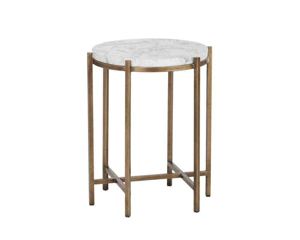 Solange Round Marble Side Table 1