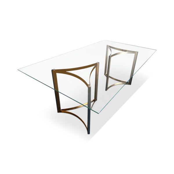 Melania Glass top dining table 6