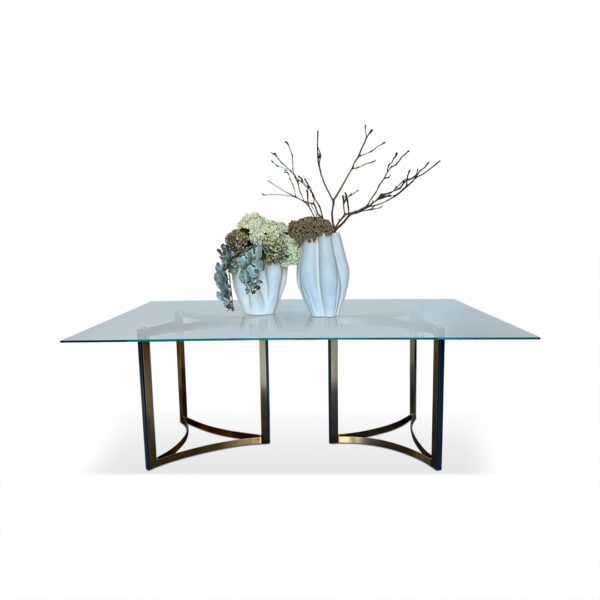 Melania Glass top dining table 7